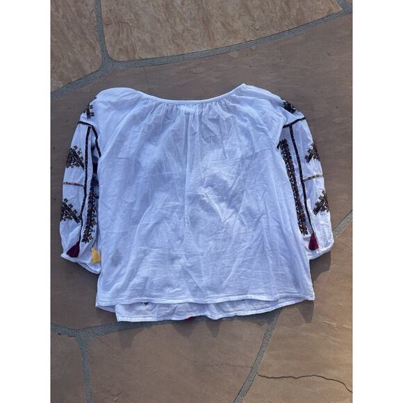 Anthropologie Velvet by Graham & Spencer Embroidered Top, Sz Small, Boho - Picture 4 of 5